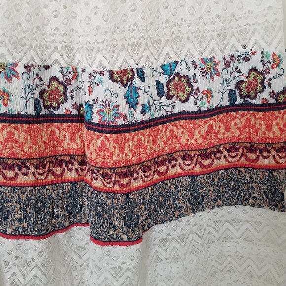 Vanity Long Lace Floral Maxi Hippie Festival Boho Skirt XS - Picture 7 of 10